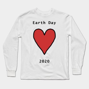 Big Red Heart for Earth Day Long Sleeve T-Shirt